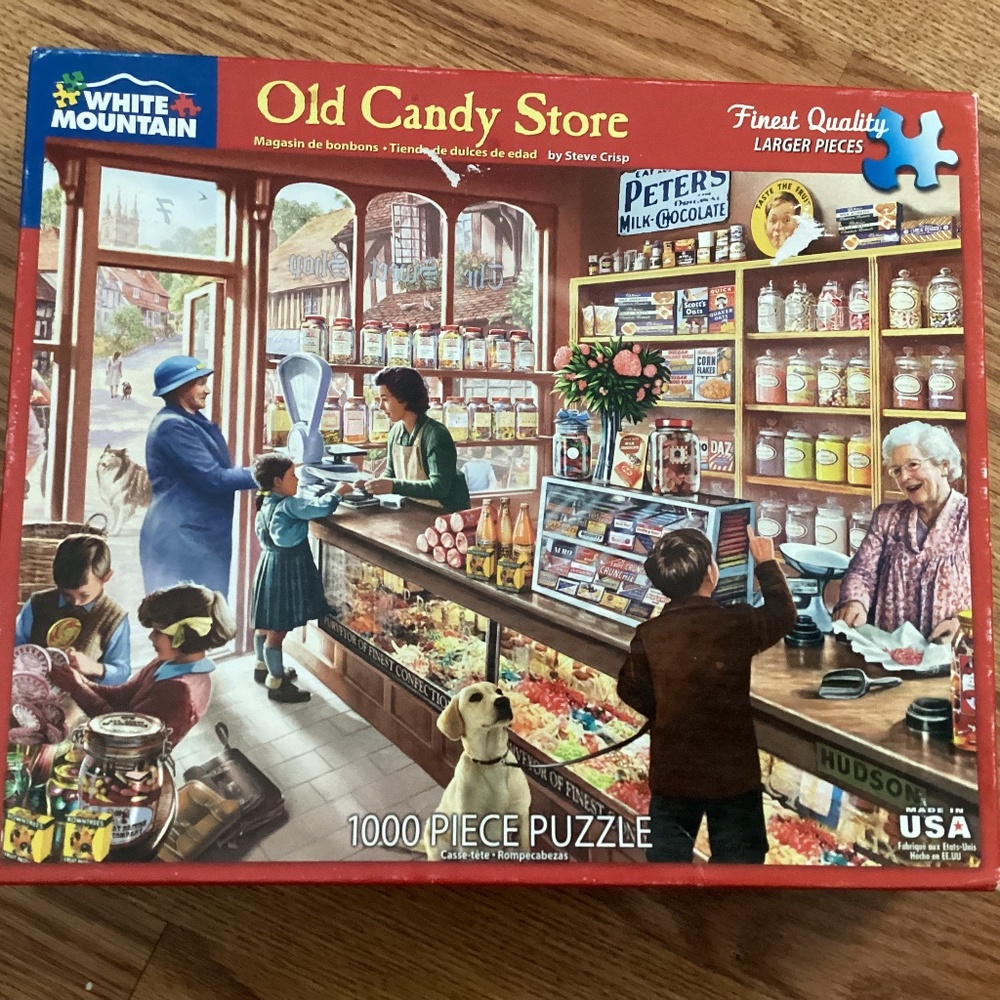 White Mountain 1000 Piece " Old Candy Store "  Jigsaw Puzzle